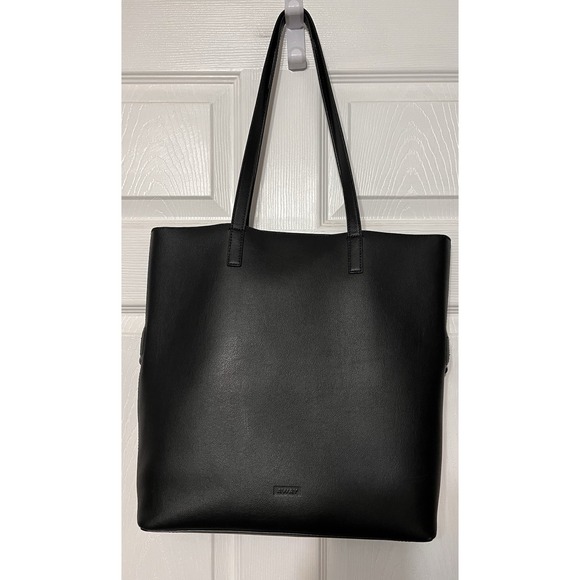 Away The Longitude Tote Black Leather